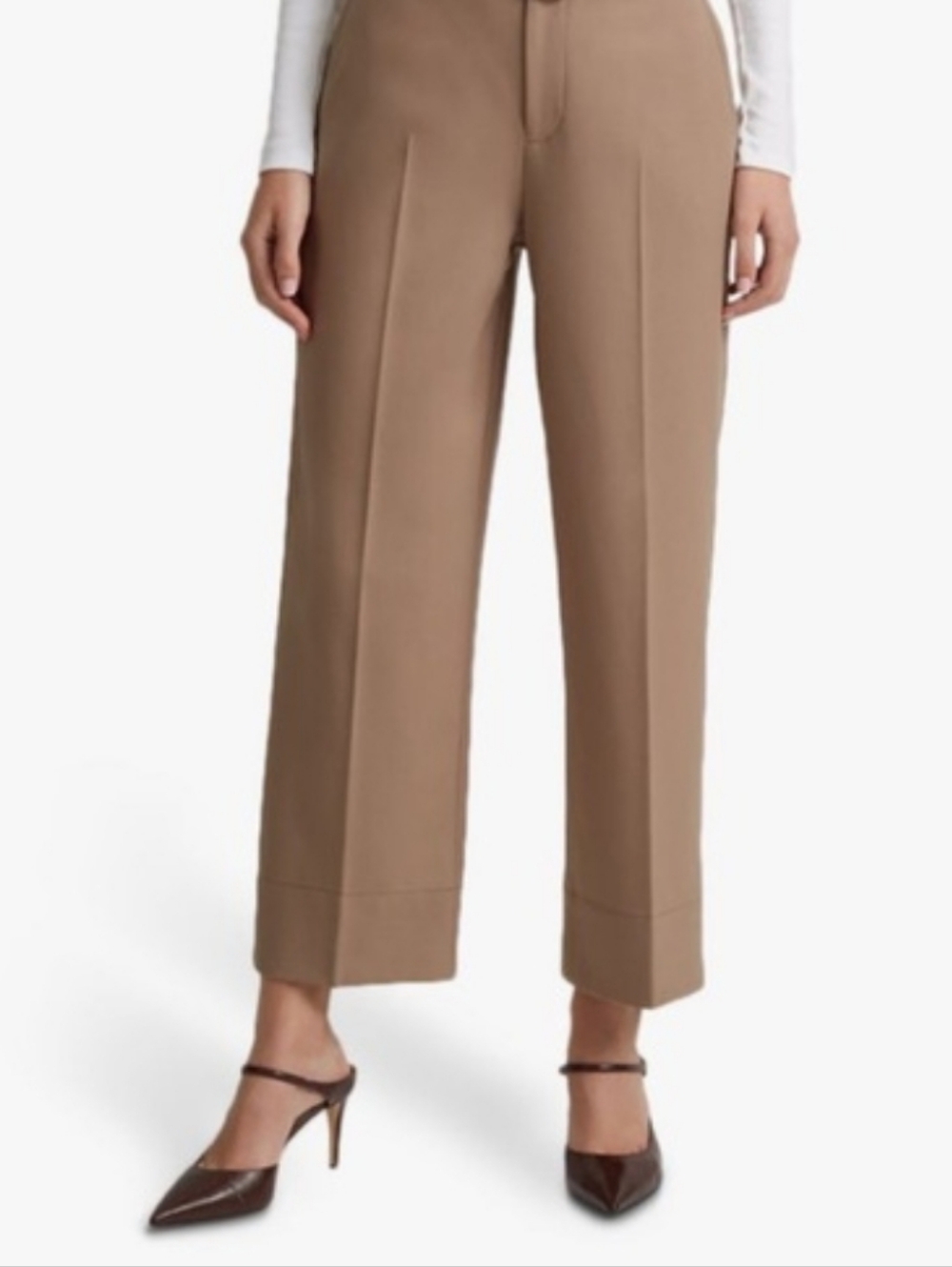 Club Monaco Wide-Leg Wool-Blend Crop Pants Size 10